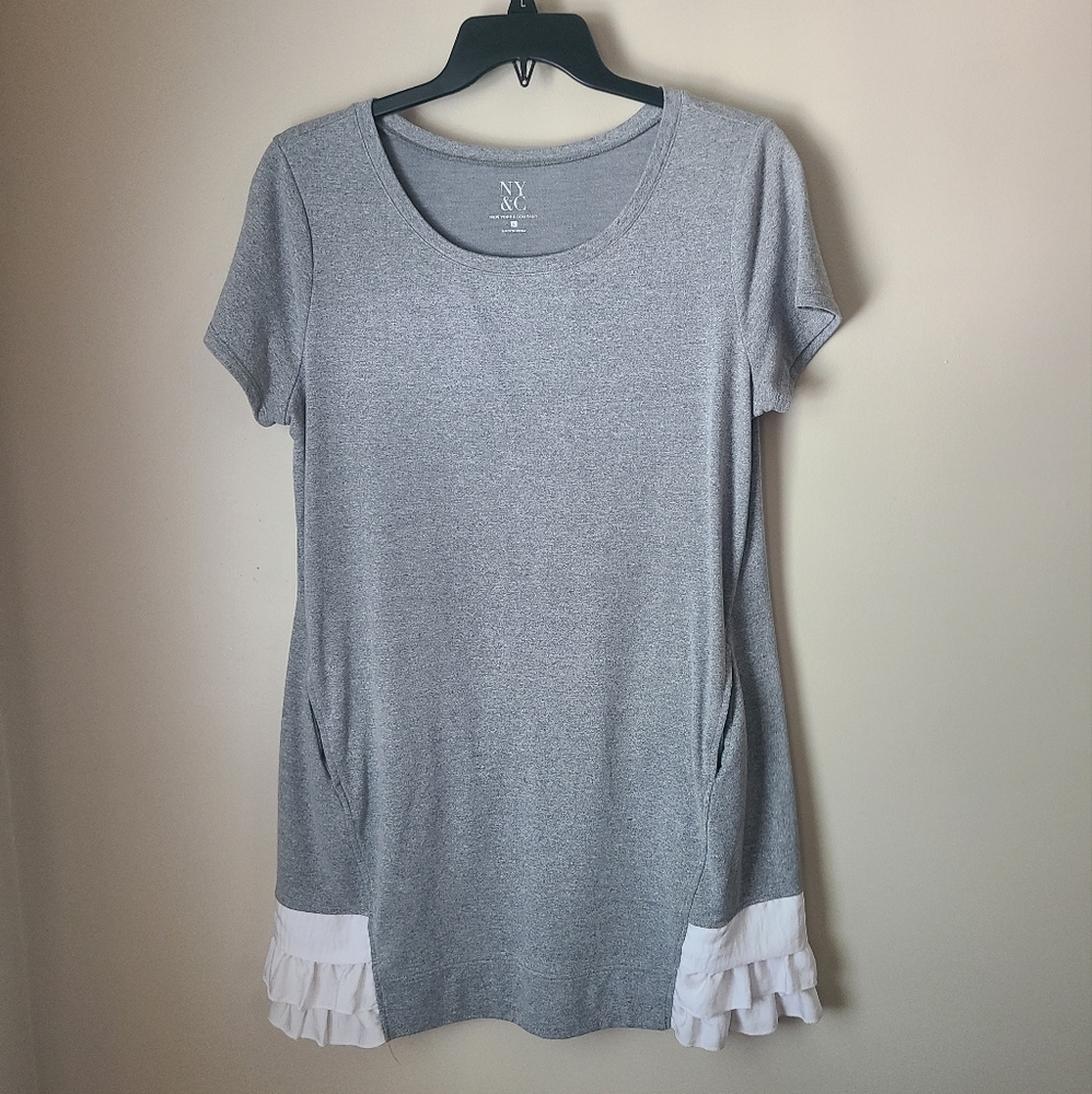 NY&C Grey dress LARGE